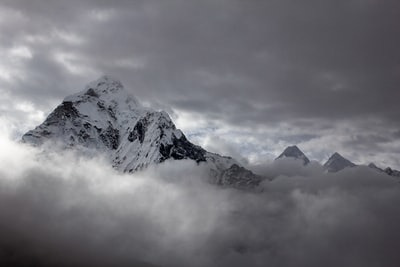 风景摄影的山被大雪覆盖
